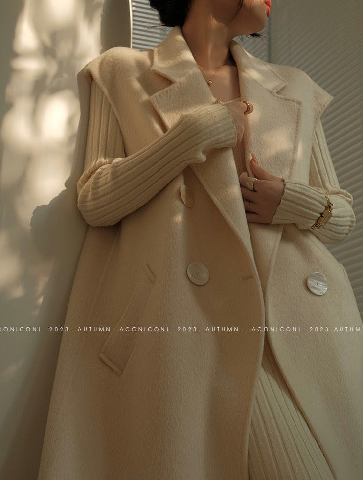 Aconiconi|Fench long Wool Coat