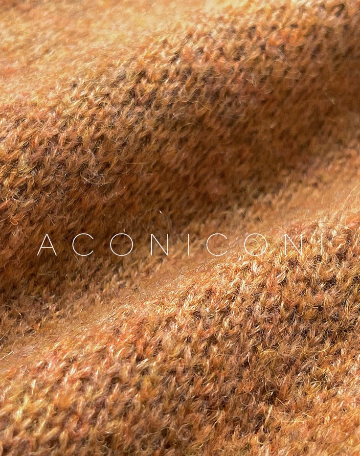 Aconiconi|Camellia Hollow Flower Wool Knit Cardigan