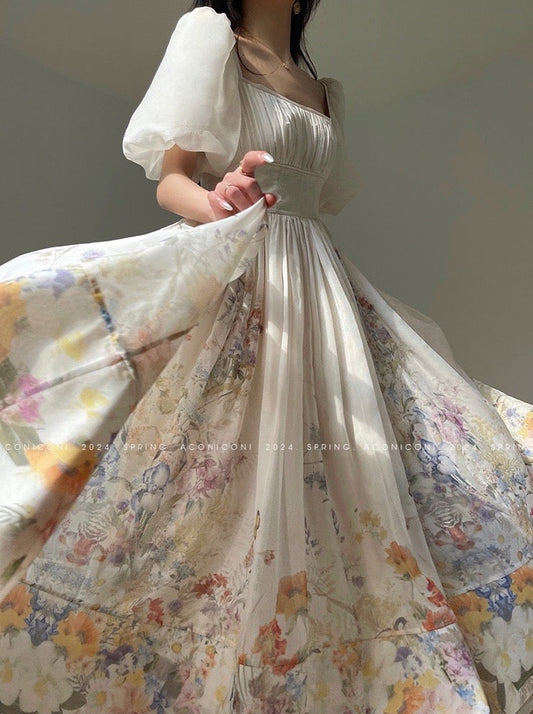 Aconiconi|Florentia Long Princess Skirt Summer Dress
