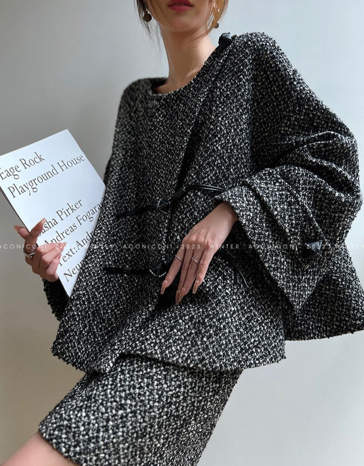 Aconiconi|Secret Fragrance Tweed wool Skirt Suit