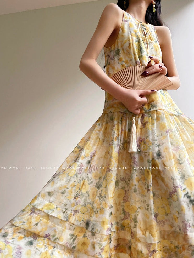 Aconiconi|Petal Perfection Long Summer Dress