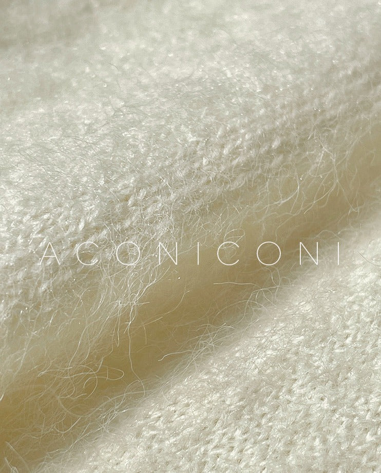 Aconiconi|North Island girl's loose V-neck wool sweater set