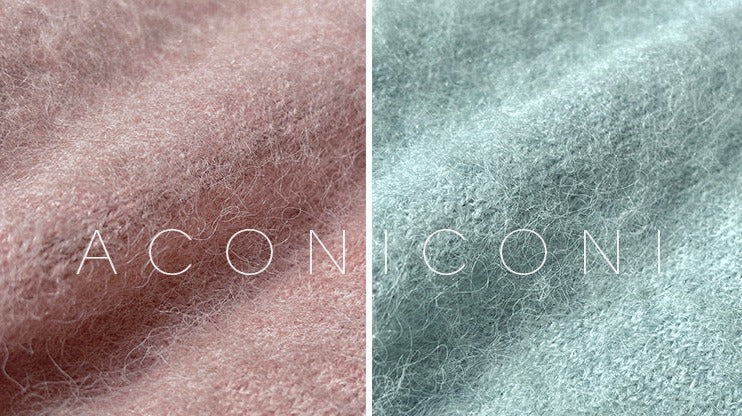 Aconiconi|North Island girl's loose V-neck wool sweater set