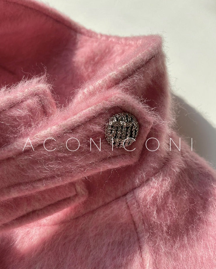 Aconiconi|Inkstone Retro Stand Collar Wool Coat