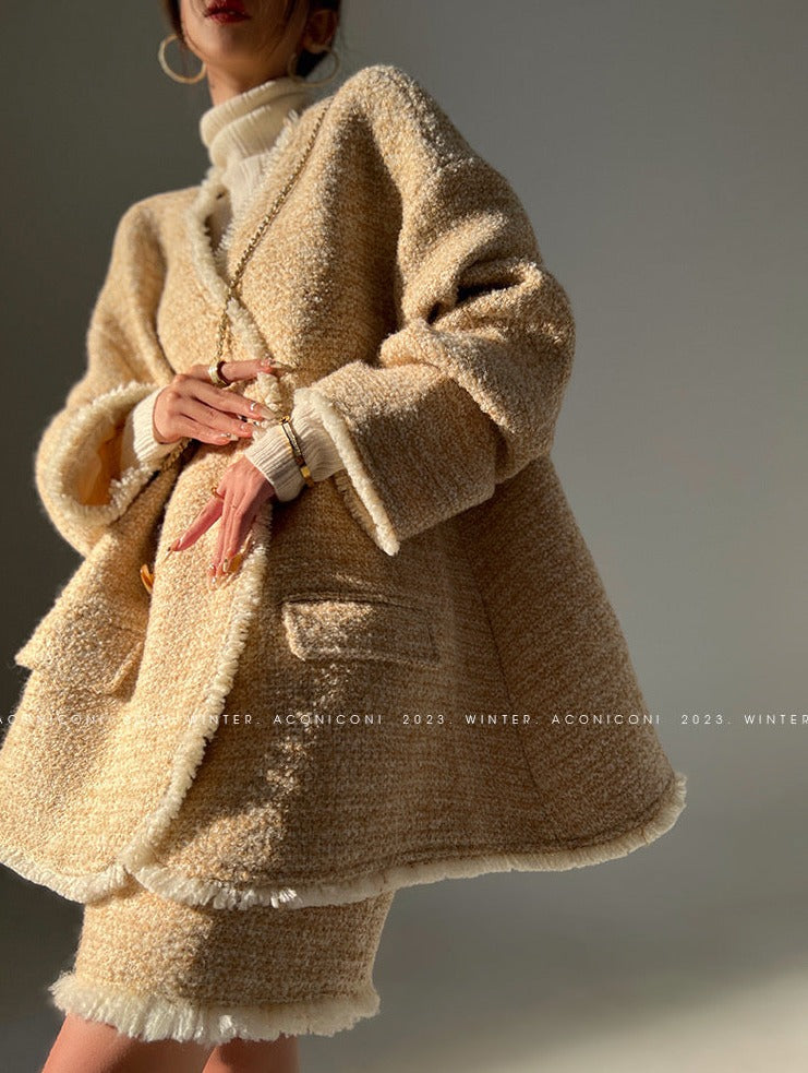 Aconiconi | First Snow Thick Tweed Wool Suit
