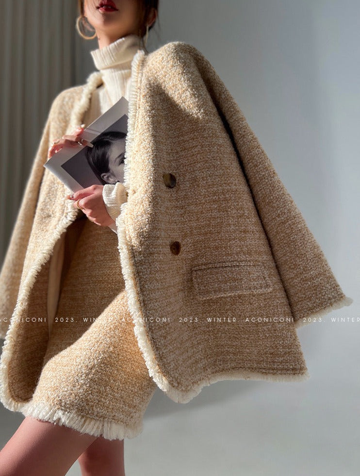 Aconiconi | First Snow Thick Tweed Wool Suit