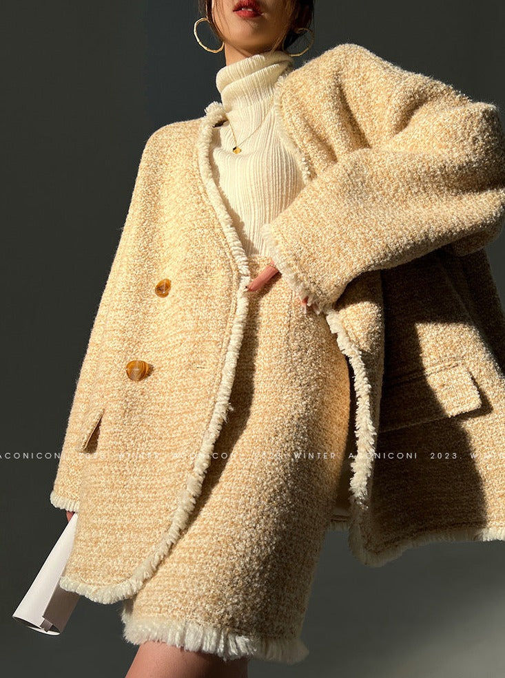 Aconiconi | First Snow Thick Tweed Wool Suit