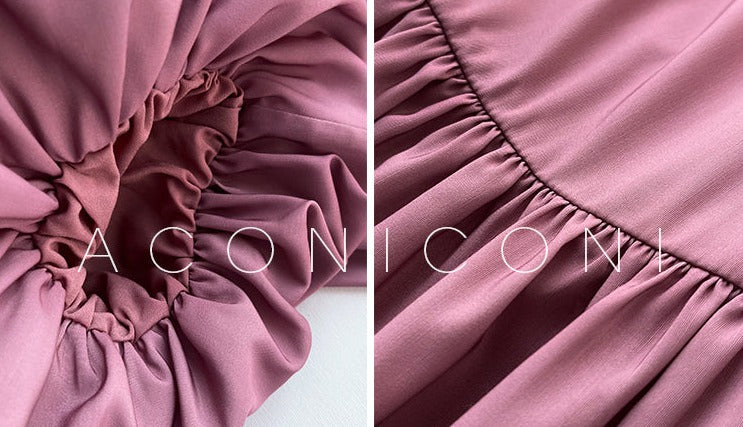 Aconiconi|Grape Cotton Cloud Ombre Dress