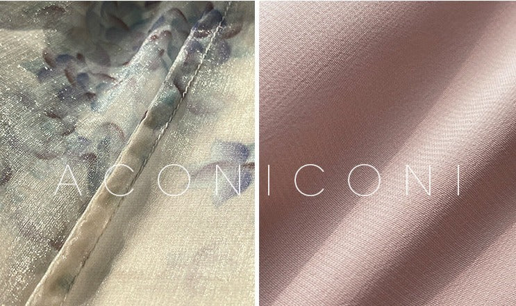 Aconiconi|Flower Brocade Evening Smoke Broken Flower Fairy Dress