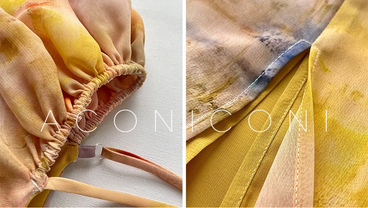 Aconiconi|Floating Painting Summer Suspender Dress
