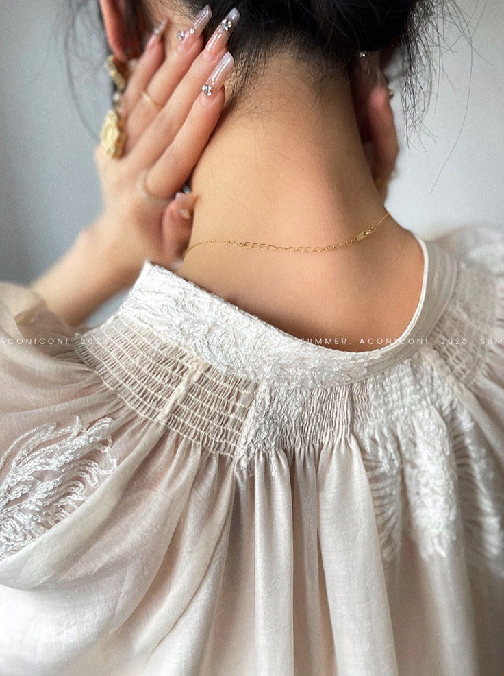 Aconiconi|Matsuno Brown Sugar Embroidery Exquisite Dress