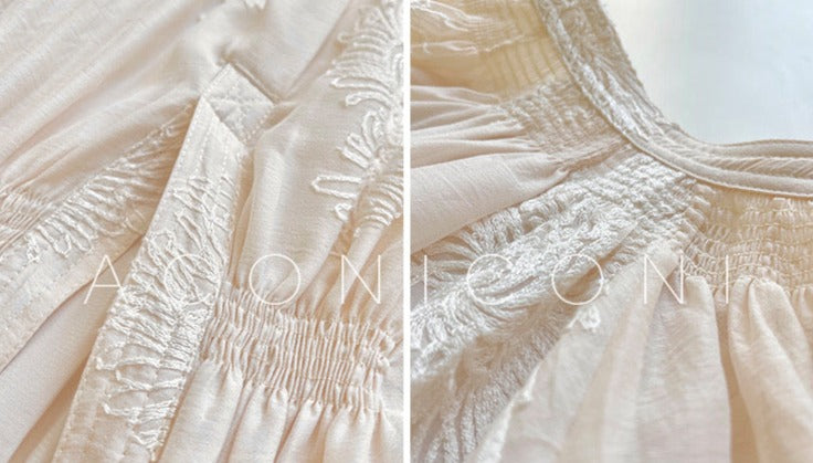 Aconiconi|Matsuno Brown Sugar Embroidery Exquisite Dress