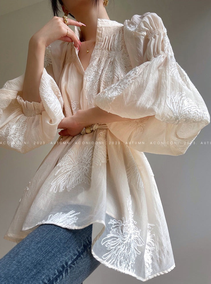 Aconiconi|Matsuno Brown Sugar Embroidery Exquisite Dress