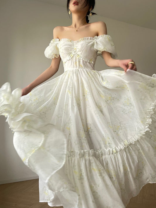 Aconiconi|Tea Break Fairy Off Shoulder Dress