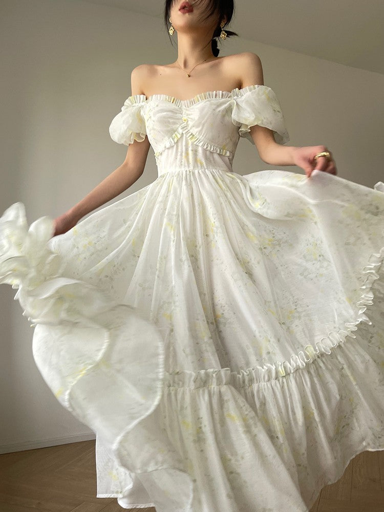 Aconiconi|Tea Break Fairy Off Shoulder Dress