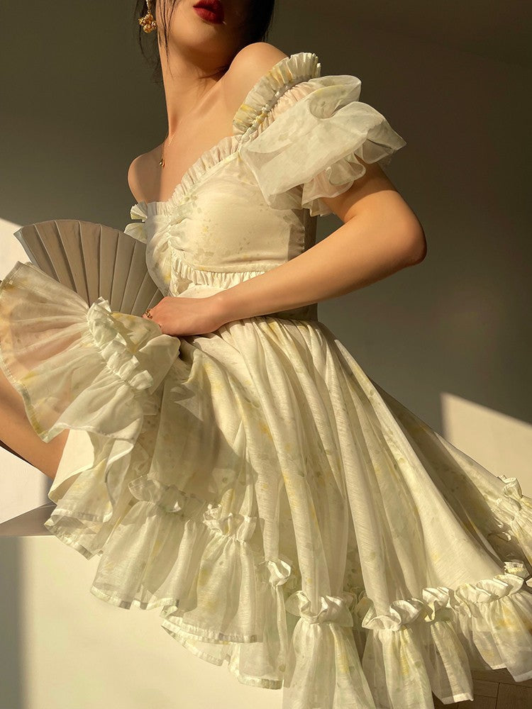 Aconiconi|Tea Break Fairy Off Shoulder Dress
