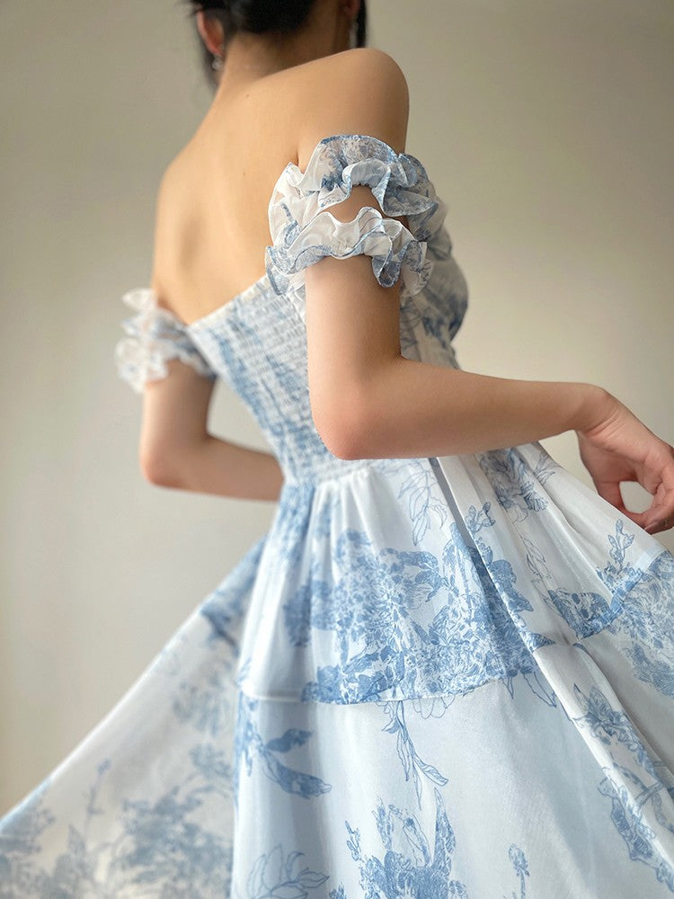 Aconiconi|Sea Island Frosty Suspender Sweet Short Dress