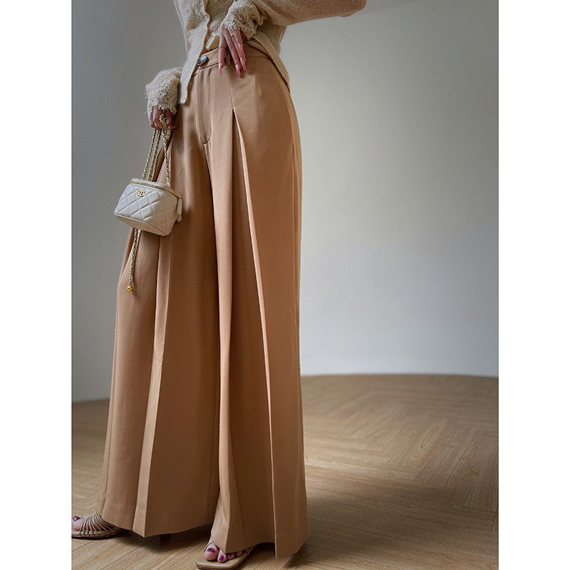 Aconiconi|Wide Leg High-end Suit Pants