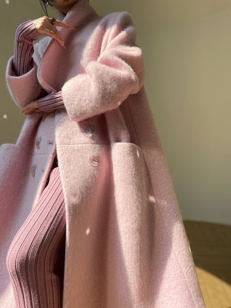 Aconiconi|Sweet Peach Women's Wool Coat