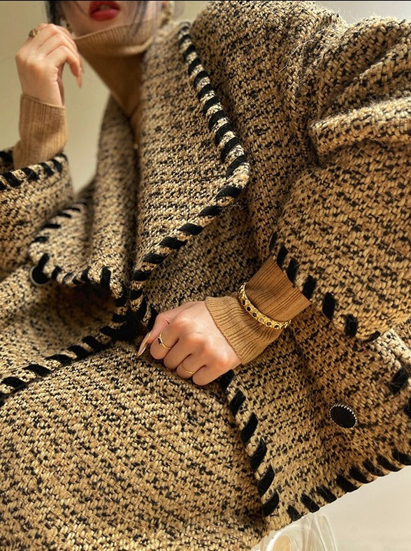 Aconiconi|Coco Caramel Wool Tweed Skirt Suit