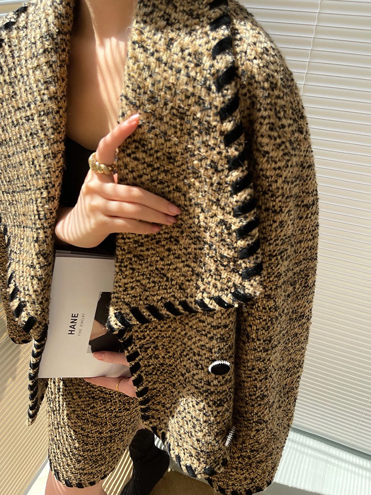 Aconiconi|Coco Caramel Wool Tweed Skirt Suit