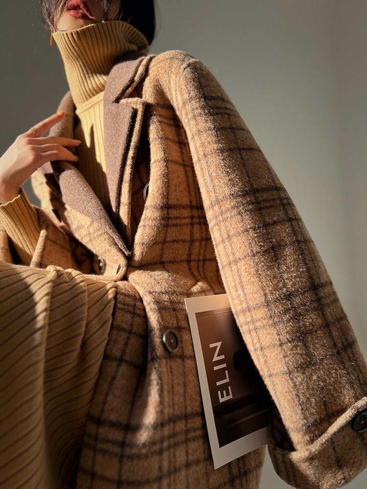Aconiconi|Yamano Plaid Winter Coat