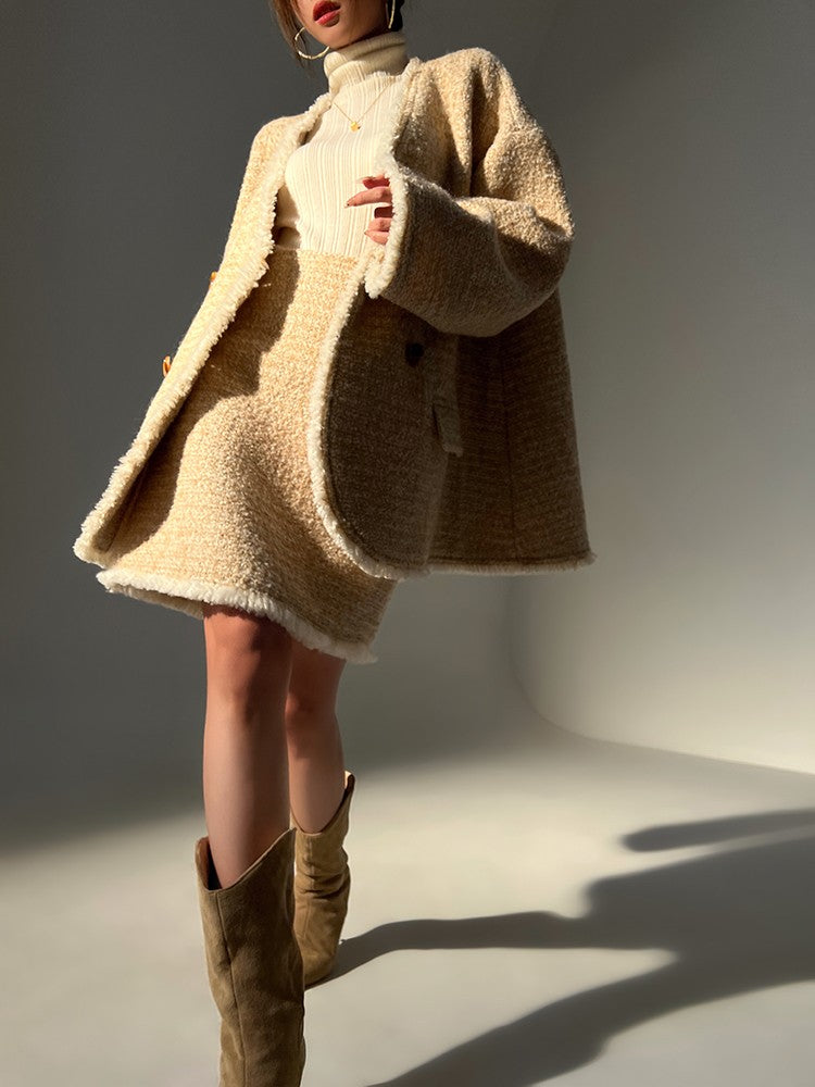 Aconiconi | First Snow Thick Tweed Wool Suit