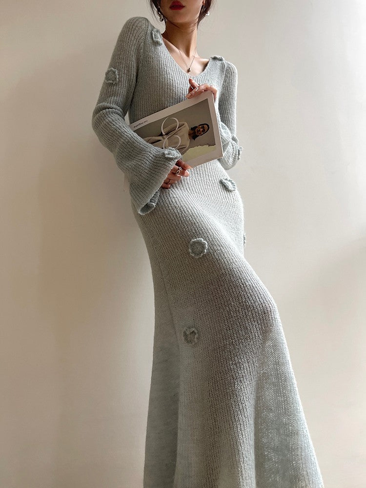 Aconiconi|Alocasia Knitted Long Dress