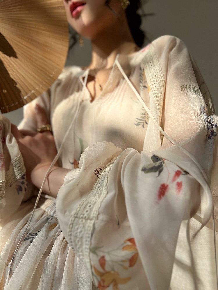 Aconiconi|Moon Shadow Camellia Skirt Suit