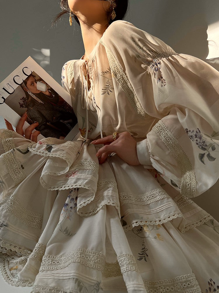 Aconiconi|Moon Shadow Camellia Skirt Suit