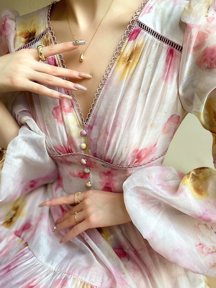 Aconiconi|Yutang High-End Flowy Dress