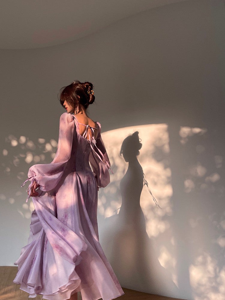 Purple Garden Cloud Romantic Dress