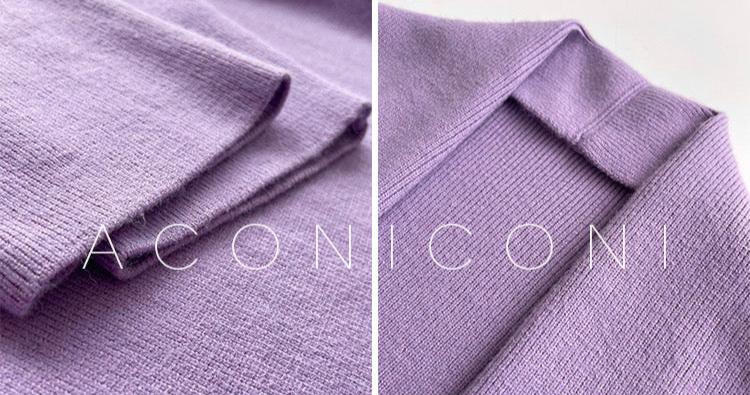 Aconiconi｜Whispering Lilac Knit Dress Set