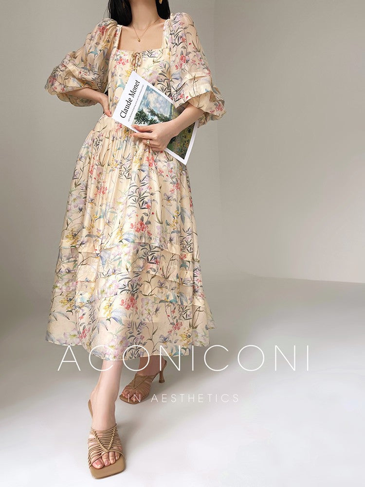 Aconiconi｜Garden of Secrets Long Floral Summer Dress