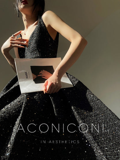 Aconiconi｜Broken Dream Tweed Sequined Dress and Skirt Suit