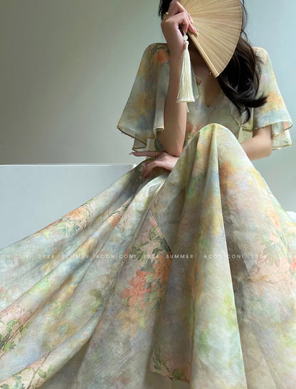 Aconiconi｜Palace Garden Summer Long Dress