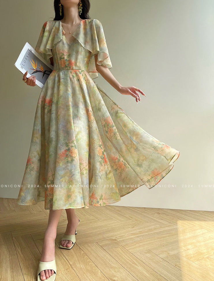 Aconiconi｜Palace Garden Summer Long Dress