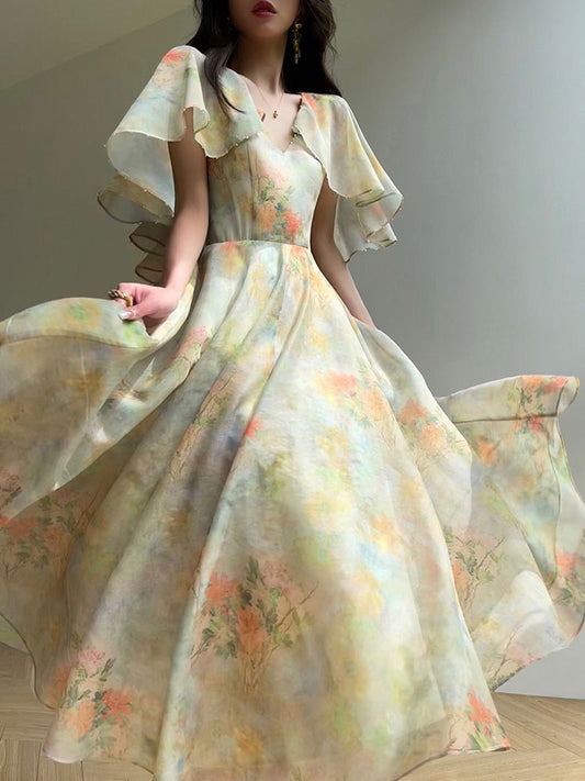 Aconiconi｜Palace Garden Summer Long Dress