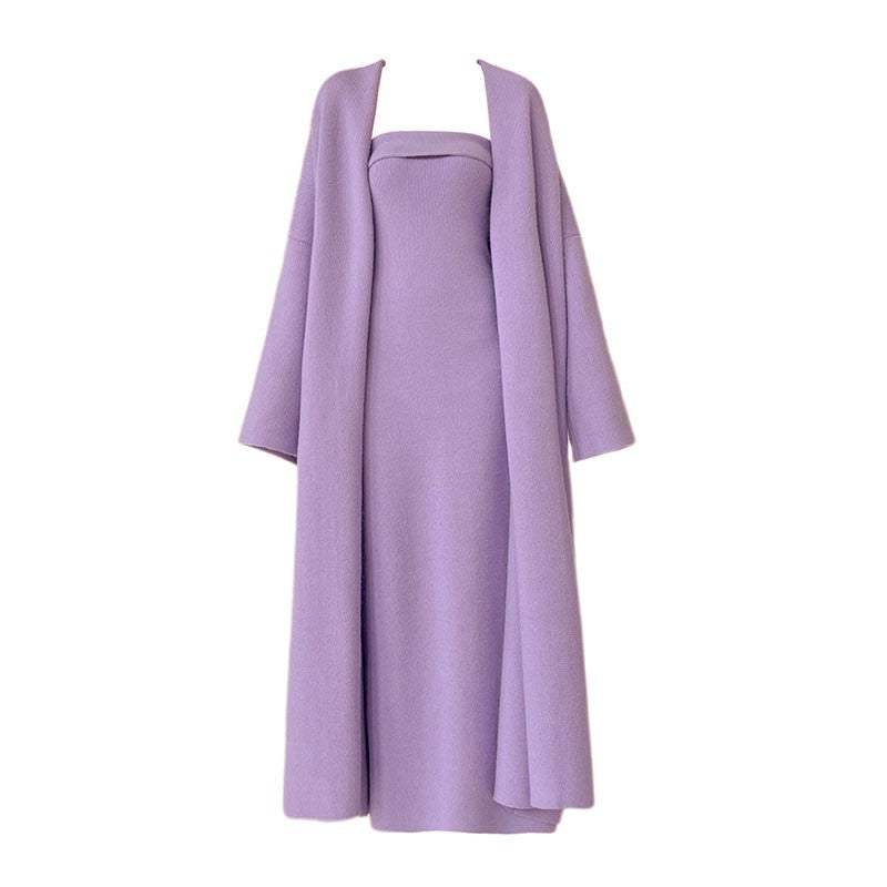 Aconiconi｜Whispering Lilac Knit Dress Set