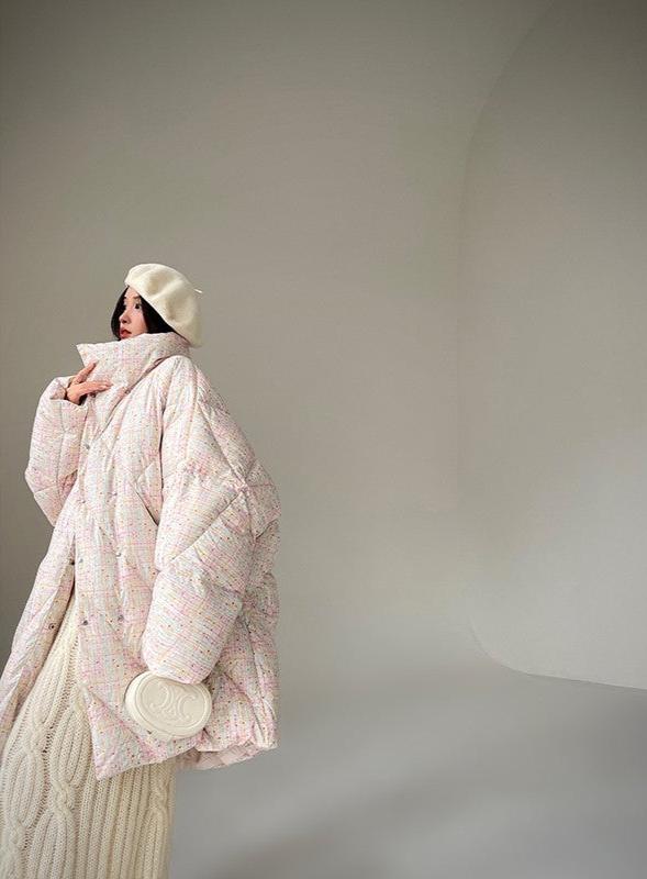 Aconiconi｜Colorful White Puff Cloud Coat