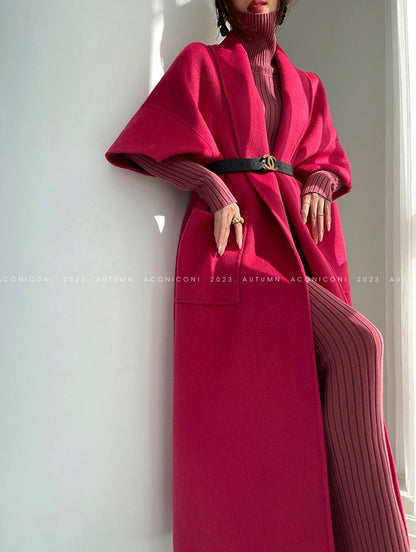 Aconiconi | Ebony 100% Australian wool double-sided winter coat