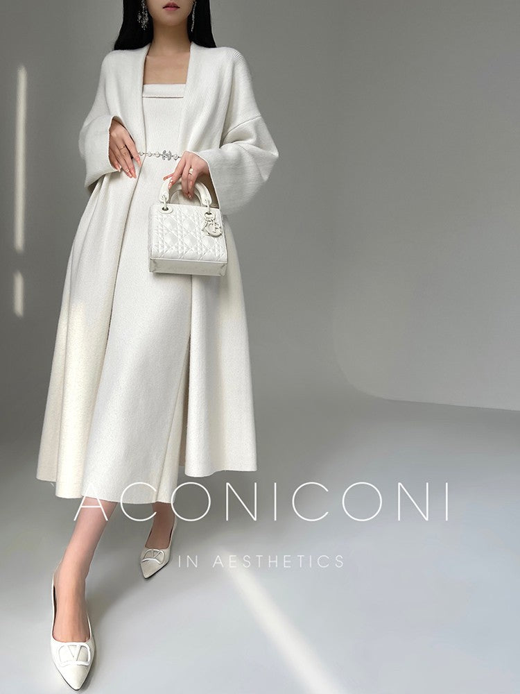 Aconiconi｜Whispering Lilac Knit Dress Set