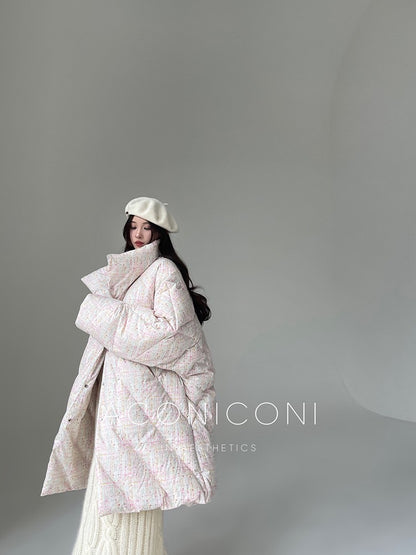 Aconiconi｜Colorful White Puff Cloud Coat