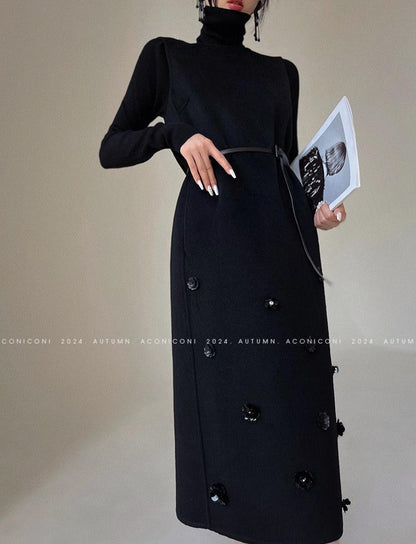 Aconiconi｜Munich Two Piece Wool Dress & Coat set