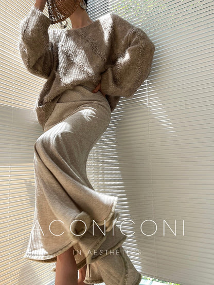 Aconiconi｜ Alpaca Wool Knitted Sweater