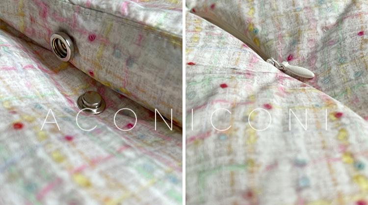 Aconiconi｜Colorful White Puff Cloud Coat