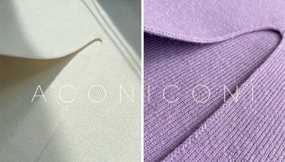 Aconiconi｜Whispering Lilac Knit Dress Set