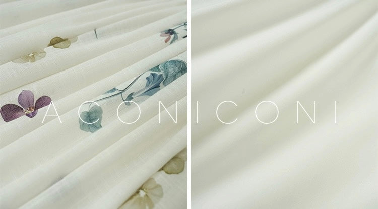 Aconiconi | Ivory Meadow Floral Long Dress