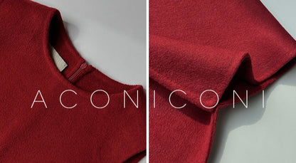 Aconiconi | Elegant  Wool Coat & Dress  Set