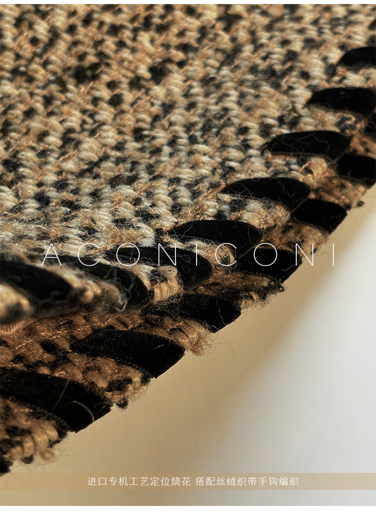 Aconiconi｜Coco Caramel Wool Tweed Skirt Suit